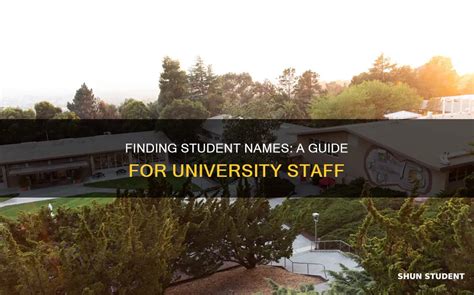 how to find student names in a school