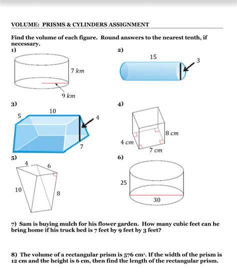 how to find the volume of prisms cylinders pdf Doc