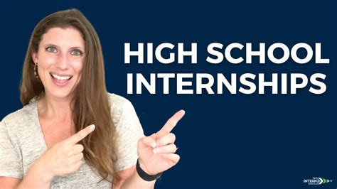 how to get internship in high school