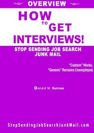 how to get interviews stop sending job search junk mail volume 1 Doc