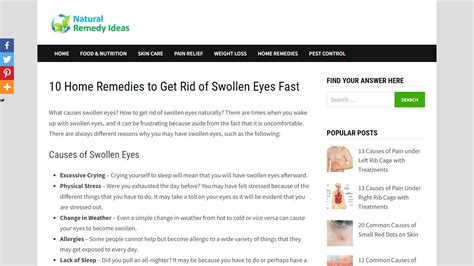 how to get rid of swollen eyes fast