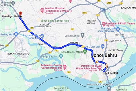 how to get to paradigm mall from jb sentral