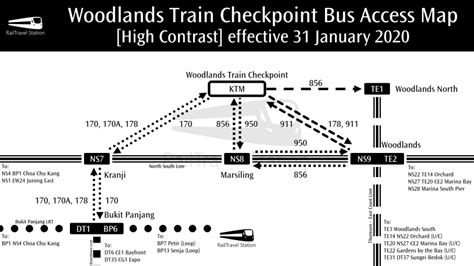 how to get to woodlands train checkpoint