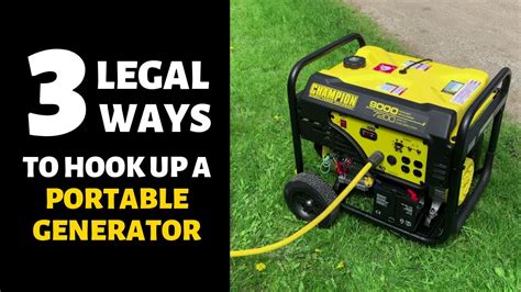 how to hook up a backup generator Doc