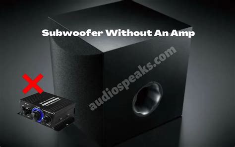 how to install a subwoofer without an amp Epub