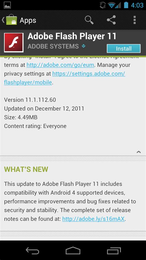 how to install adobe flash player android PDF