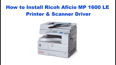 how to install ricoh aficio driver pdf Reader