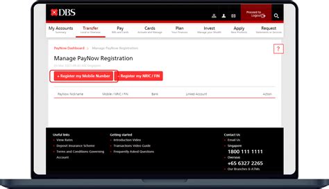 how to link nric to paynow dbs