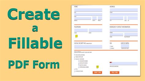 how to make a pdf fillable PDF