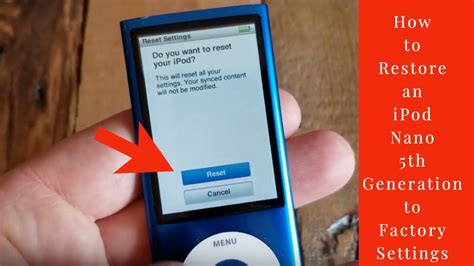 how to master reset ipod nano 5th generation Reader