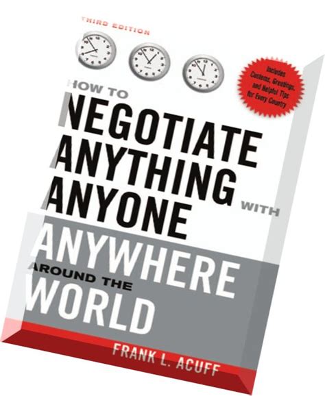 how to negotiate anything with anyone around the world Epub
