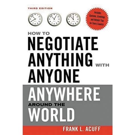 how to negotiate anything with anyone around the world Epub