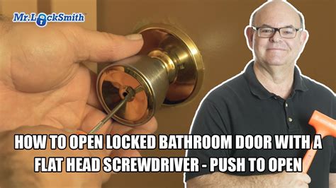 how to open a locked bathroom door