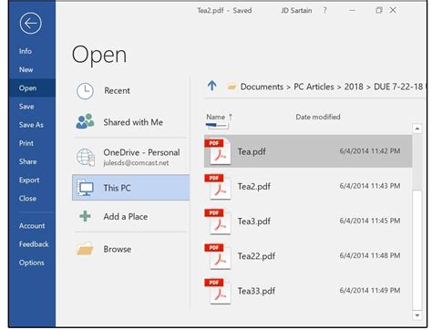 how to open a pdf in word Reader