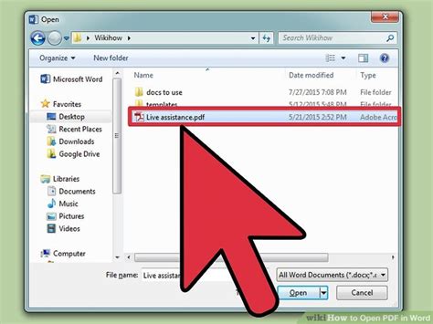 how to open an adobe file in word Reader