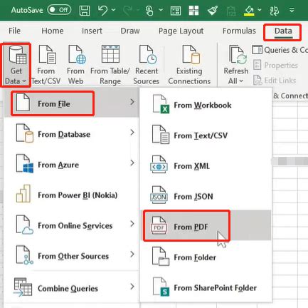 how to open pdf in excel Reader