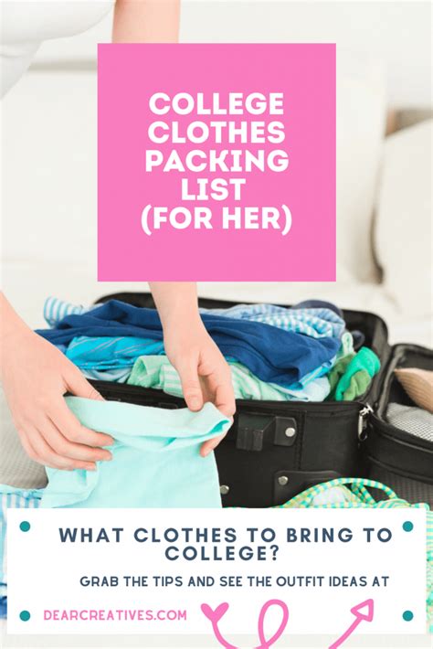 how to pack clothes for college