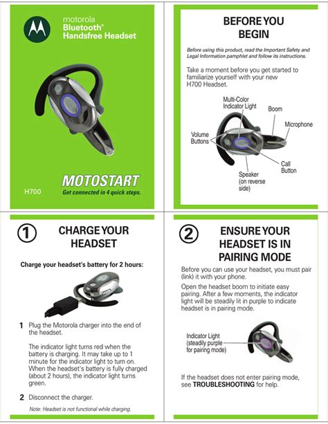 how to pair motorola bluetooth headset h700 PDF