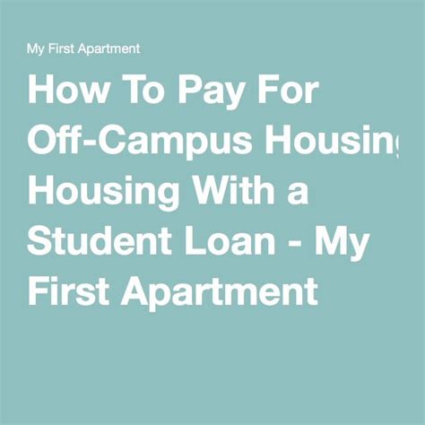 how to pay for off campus housing