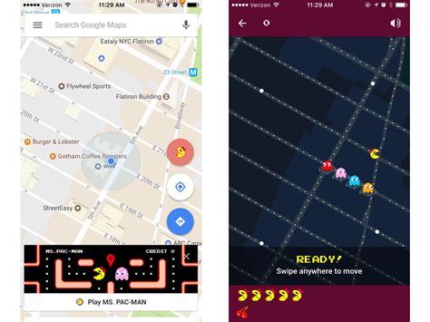 how to play ms pacman on google maps