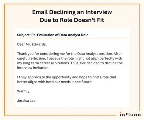 how to politely decline an interviewee