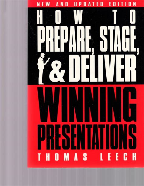 how to prepare stage and deliver winning presentations PDF