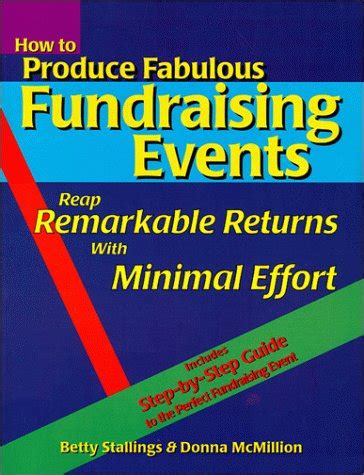 how to produce fabulous fundraising events reap remarkable returns with minimal effort book and diskette Doc