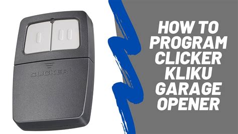 how to program clicker garage door opener remote Kindle Editon