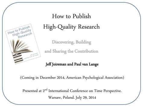 how to publish high quality research Doc