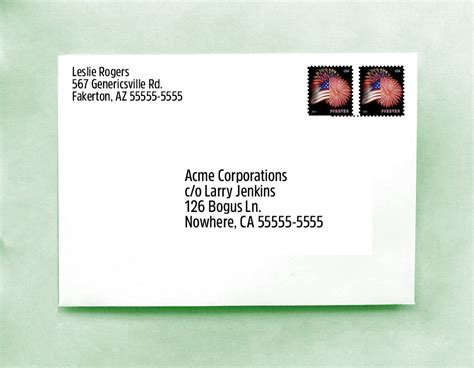 how to put two stamps on an envelope