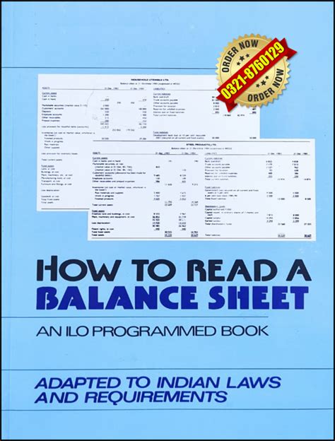 how to read a balance sheet an ilo programmed book PDF