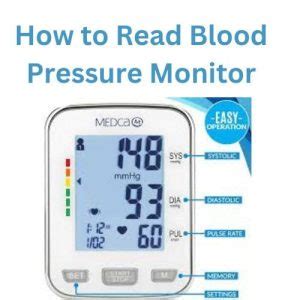 how to read blood pressure monitor