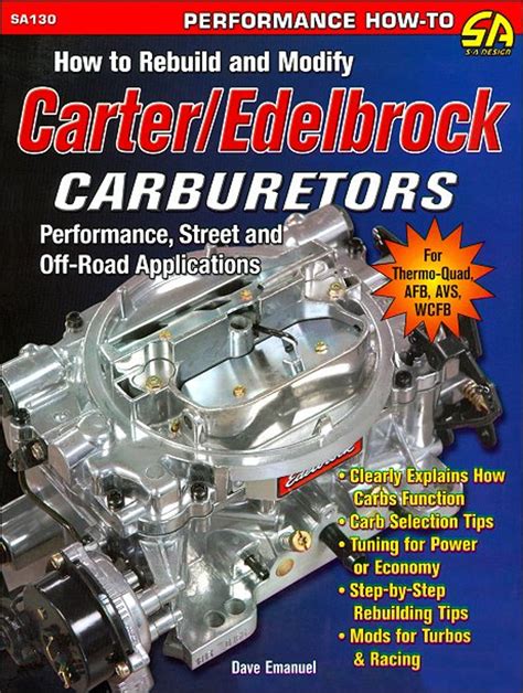 how to rebuild and modify carter or edelbrock carburetors PDF