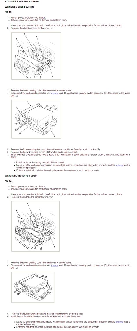 how to remove radio from acura rsx Doc