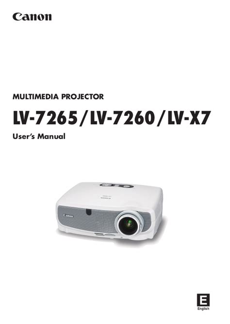 how to replace canon projector lv 7265 lamp guide instruction PDF