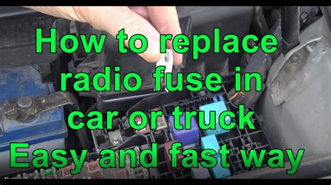 how to replace car radio fuse Epub