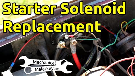 how to replace starter solenoid Reader