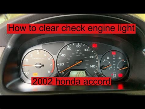 how to reset check engine light 2002 honda accord Epub