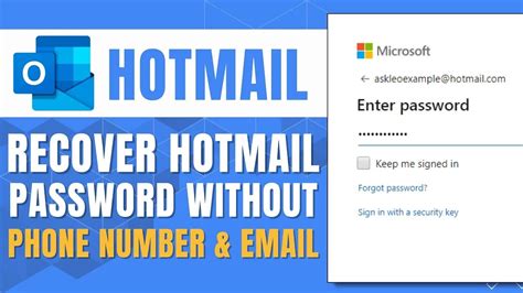 how to reset hotmail password without alternate email Doc