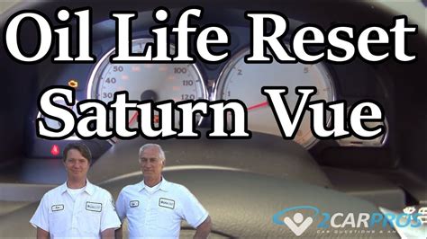 how to reset oil life on saturn vue Reader