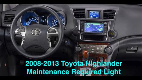 how to reset oil light on 2008 toyota highlander Epub