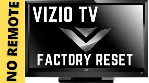 how to reset vizio tv to factory settings without remote PDF