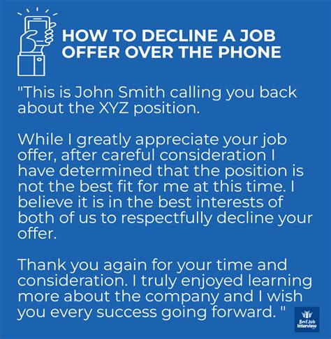 how to respond to a job offer over the phone