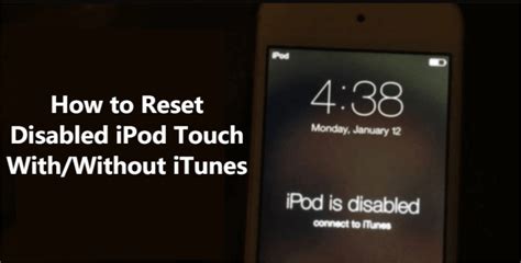 how to restore an ipod touch that is disabled Kindle Editon