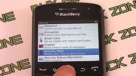 how to restore factory settings on blackberry pearl 9105 Reader