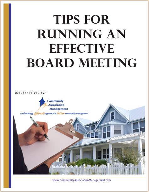 how to run a hoa board meeting Epub