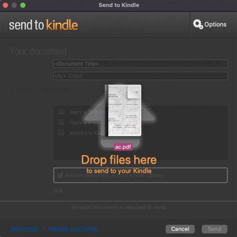 how to send to kindle fire pdf Reader