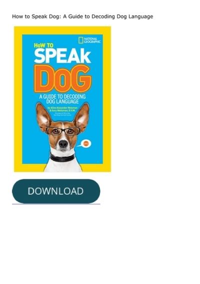 how to speak dog pdf download Reader