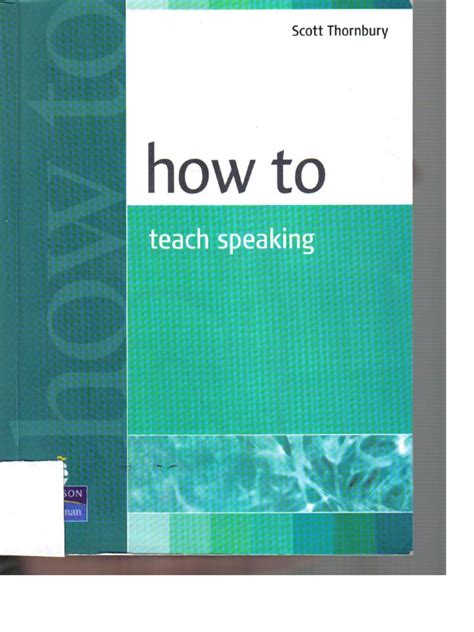 how to teach speaking by scott thornbury pdf free download PDF