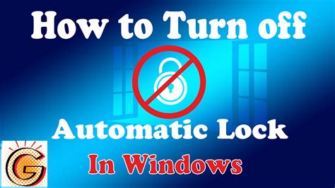 how to turn off automatic lock in windows xp Doc